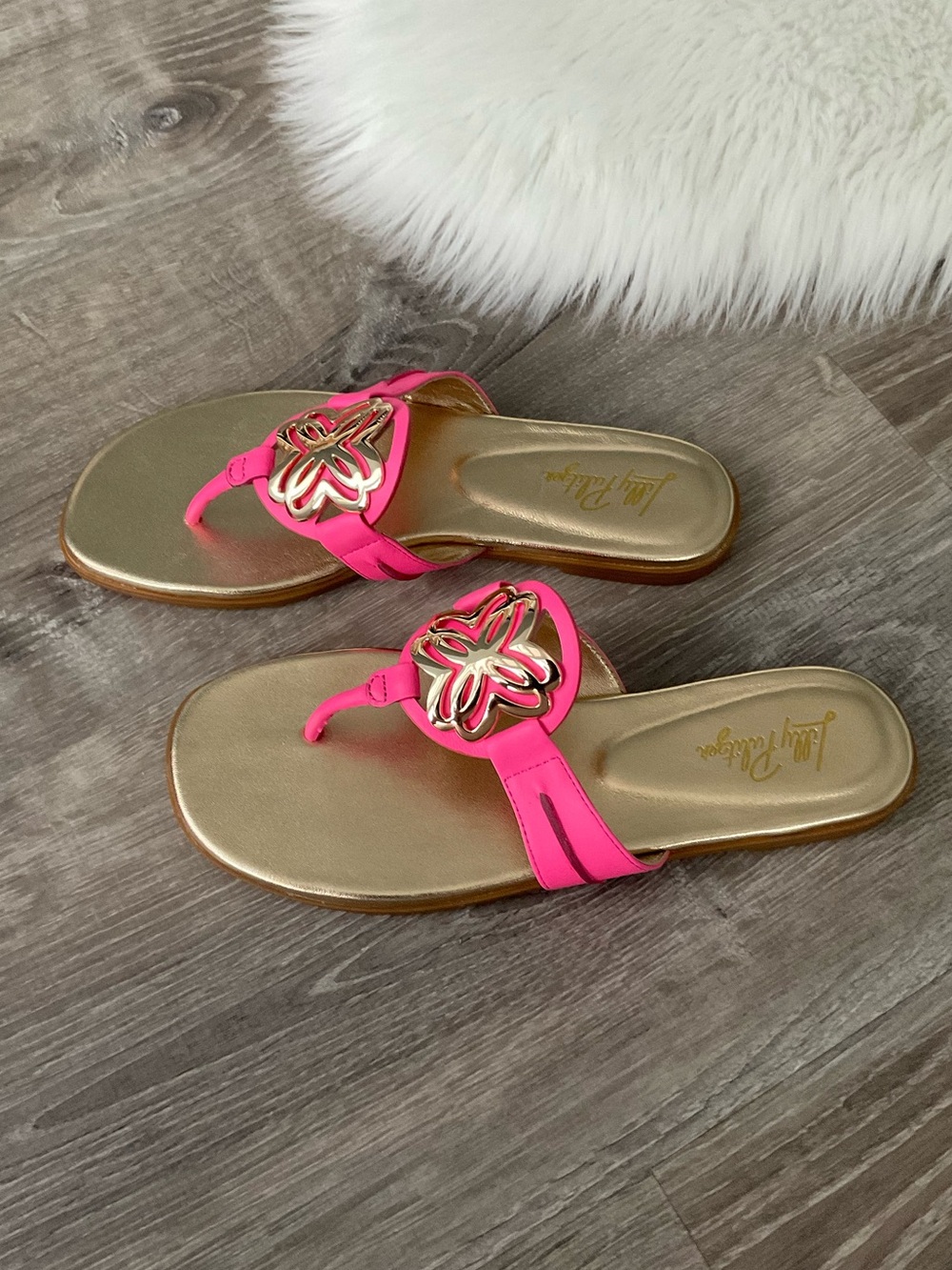 ๐ LILLY PULITZER The Lilly Sandal Cherry Blossom Pink Size 8 - Picture 5 of 10